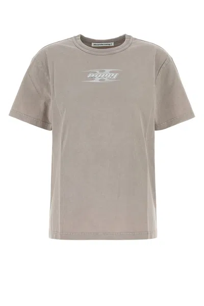 ALEXANDER WANG T T BY ALEXANDER WANG DOVE GREY COTTON T-SHIRT