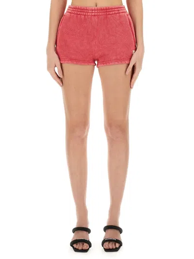 Alexander Wang T Short With Logo In Pink