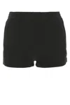 Alexander Wang T T By Alexander Wang Black Shorts With Subtle Logo Detail