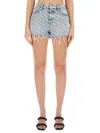 Alexander Wang T T By Alexander Wang Short "bite" In Denim