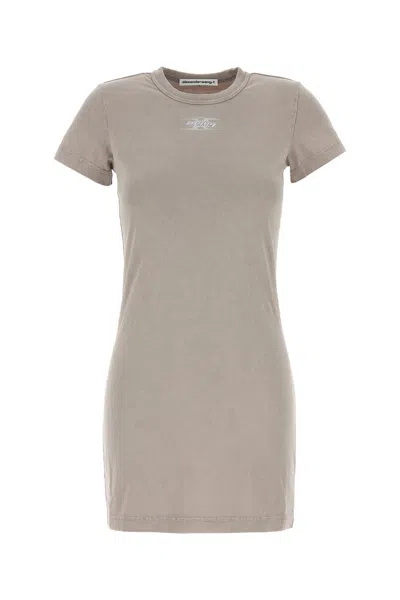 Alexander Wang T Shrunken Tee Mini Dress With Blade Logo-s Nd T By Alexander Wang Female In Multi