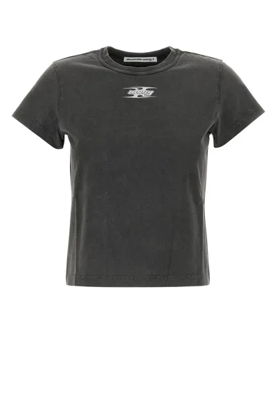 ALEXANDER WANG T T BY ALEXANDER WANG DARK GREY COTTON T-SHIRT