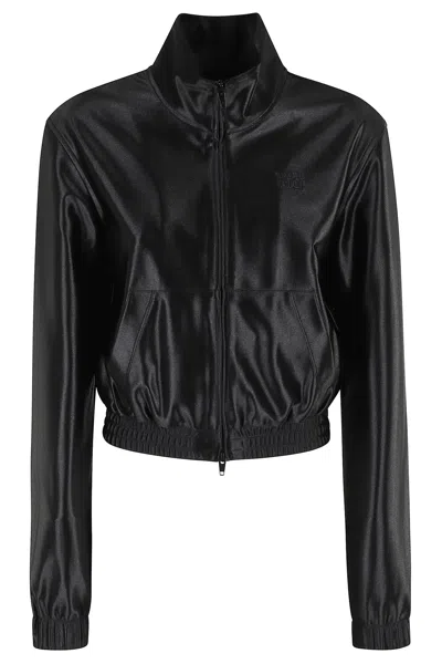ALEXANDER WANG T SHRUNKEN ZIP UP JACKET