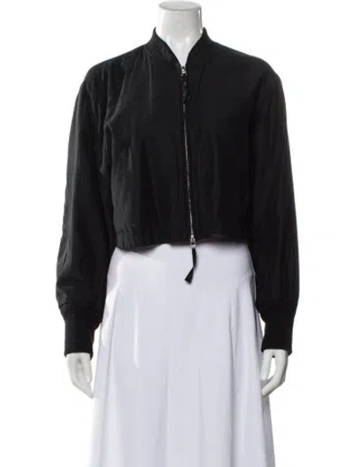 Pre-owned Alexander Wang T Silk Bomber Jacket In Gray