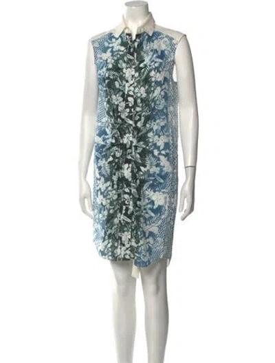 Pre-owned Alexander Wang Silk Knee-length Dress In Blue