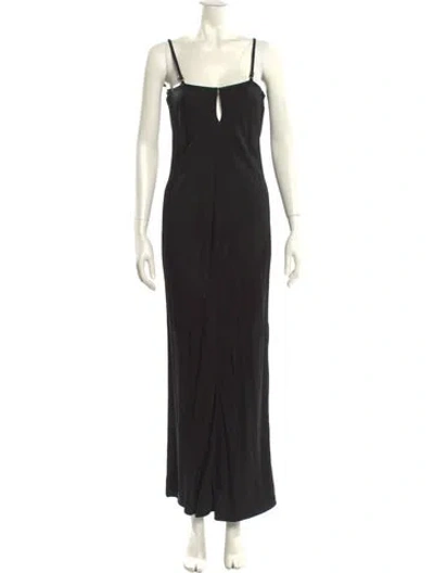 Pre-owned Alexander Wang T Silk Long Dress In Black