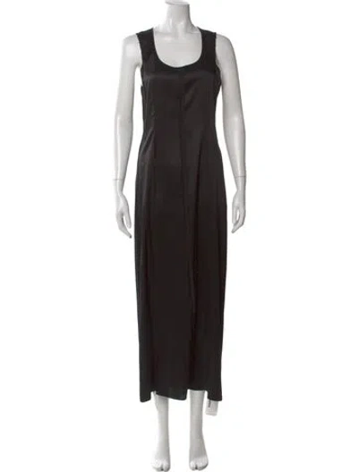 Pre-owned Alexander Wang Silk Long Dress In Black