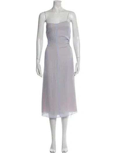 Pre-owned Alexander Wang Silk Long Dress In Gray