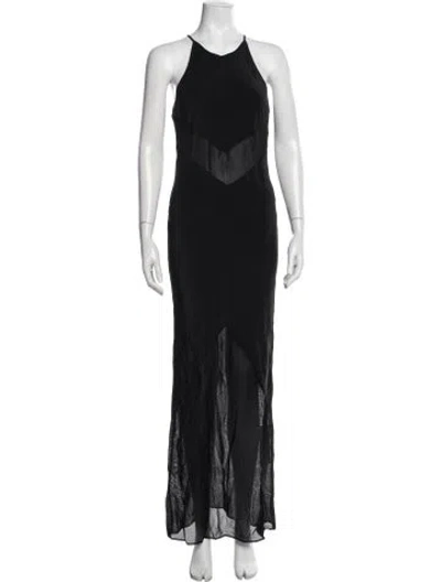 Pre-owned Alexander Wang Silk Long Dress W/ Tags In Gray