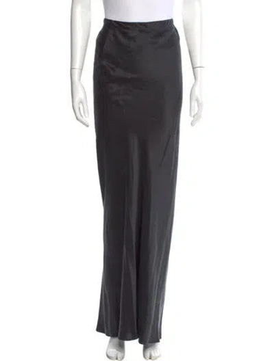 Pre-owned Alexander Wang T Silk Long Skirt In Black