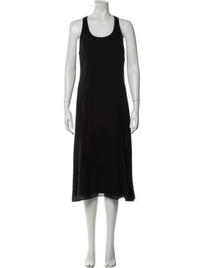 Pre-owned Alexander Wang T Silk Midi Length Dress In Black