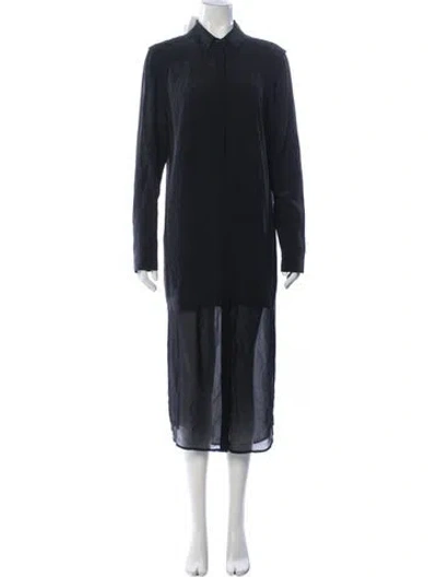 Pre-owned Alexander Wang Silk Midi Length Dress In Black