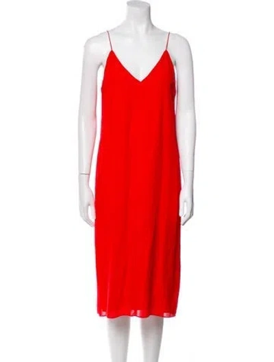 Pre-owned Alexander Wang T Silk Midi Length Dress In Red