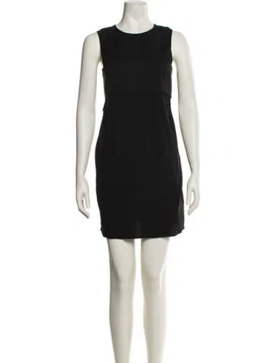 Pre-owned Alexander Wang T Silk Mini Dress In Black