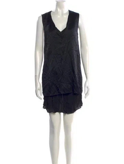 Pre-owned Alexander Wang Silk Mini Dress In Black