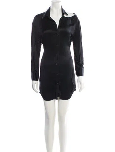 Pre-owned Alexander Wang Silk Mini Dress In Black