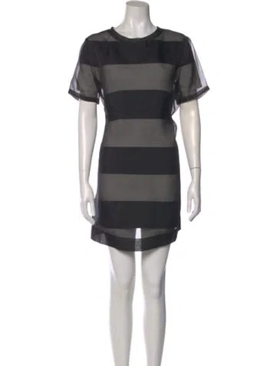 Pre-owned Alexander Wang Silk Mini Dress In Black