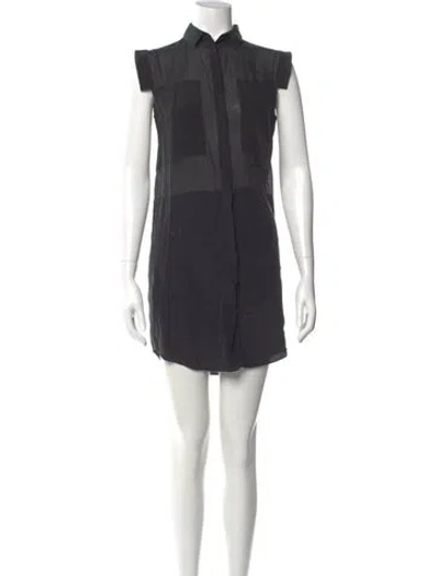 Pre-owned Alexander Wang T Silk Mini Dress In Black