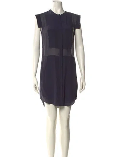 Pre-owned Alexander Wang T Silk Mini Dress In Blue