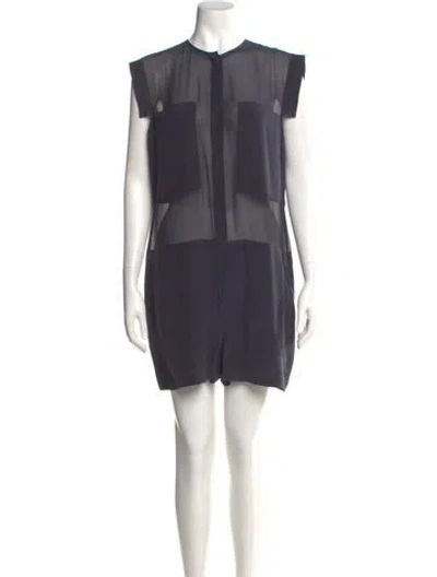 Pre-owned Alexander Wang T Silk Mini Dress In Blue
