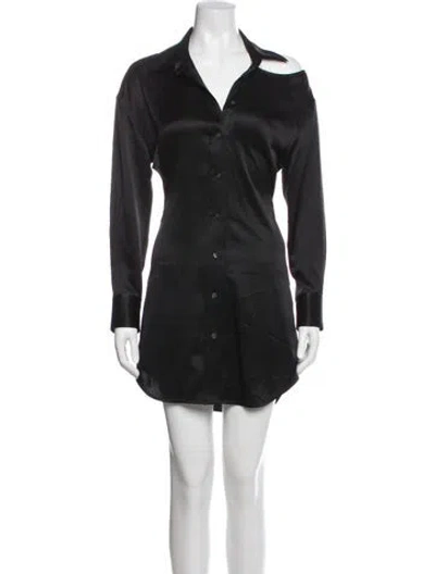 Pre-owned Alexander Wang T Silk Mini Dress W/ Tags In Black