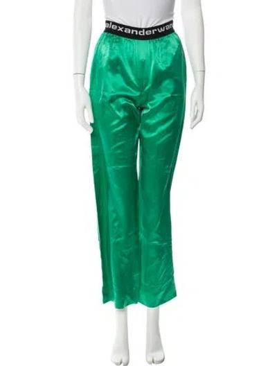 Pre-owned Alexander Wang Silk Pleated Accents Pajamas In Green