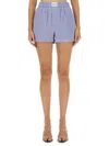 Alexander Wang T Silk Shorts With Embroidered Logo