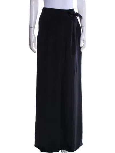 Pre-owned Alexander Wang T Silk Wide Leg Pants In Black