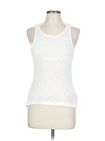 Pre-owned Alexander Wang T Sleeveless Top White Solid Pattern Scoop Neck Tops