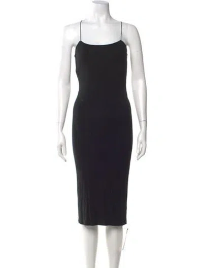 Pre-owned Alexander Wang Square Neckline Knee-length Dress In Black
