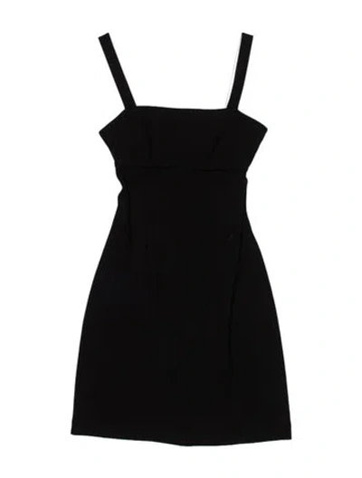 Pre-owned Alexander Wang T Square Neckline Mini Dress In Black