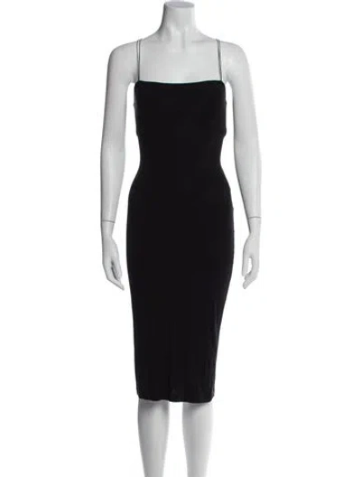 Pre-owned Alexander Wang T Square Neckline Mini Dress In Black