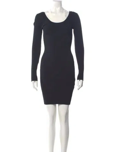 Pre-owned Alexander Wang Square Neckline Mini Dress In Blue