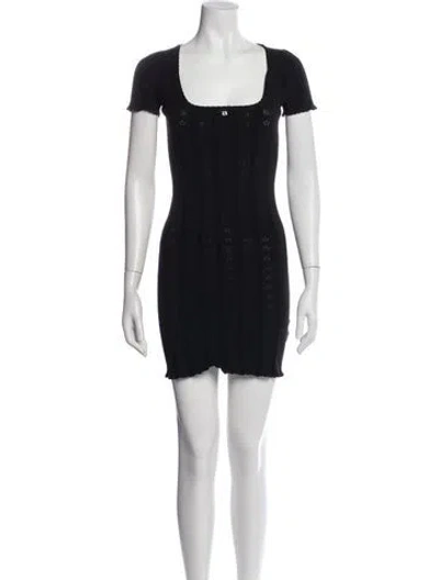 Pre-owned Alexander Wang T Square Neckline Mini Dress In Blue