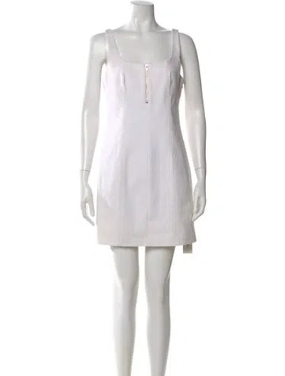 Pre-owned Alexander Wang Square Neckline Mini Dress In Neutral