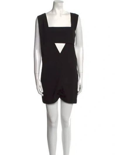 Pre-owned Alexander Wang T Square Neckline Romper In Black