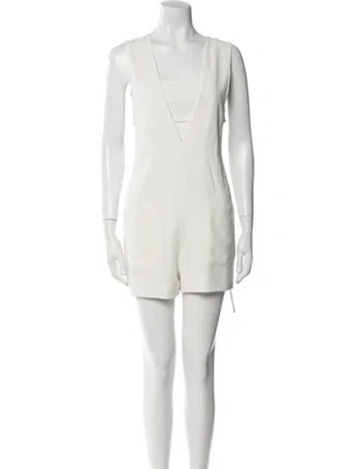 Pre-owned Alexander Wang T Square Neckline Romper In Neutral