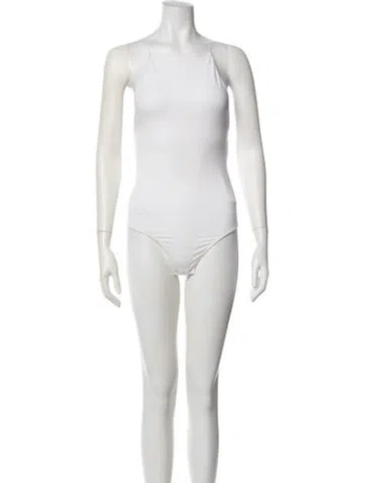 Pre-owned Alexander Wang Square Neckline Sleeveless Bodysuit In Neutral