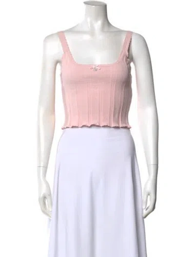 Pre-owned Alexander Wang Square Neckline Sleeveless Crop Top In Purple