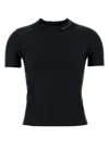 ALEXANDER WANG T T BY ALEXANDER WANG BLACK STRETCH NYLON T-SHIRT