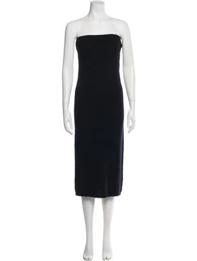 Pre-owned Alexander Wang Strapless Knee-length Dress In Black
