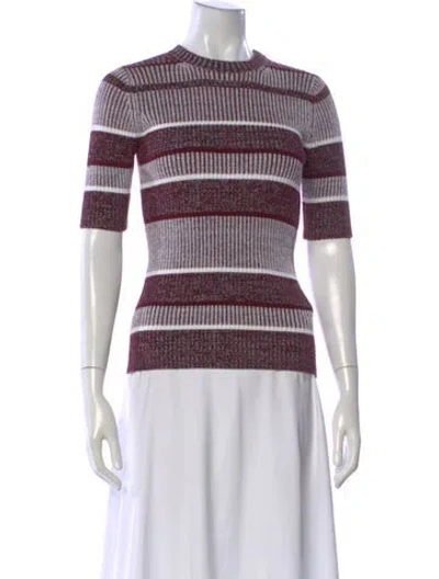 Pre-owned Alexander Wang Striped Crew Neck Sweater In Multi