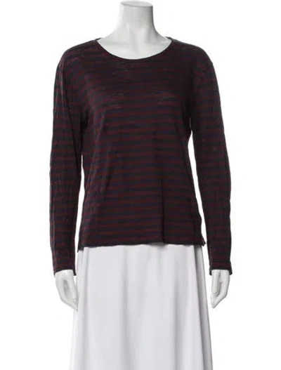 Pre-owned Alexander Wang T Striped Crew Neck T-shirt In Blue