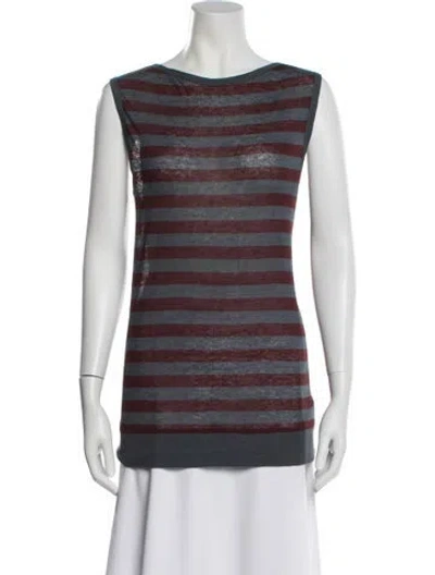 Pre-owned Alexander Wang T Striped Crew Neck T-shirt In Multi