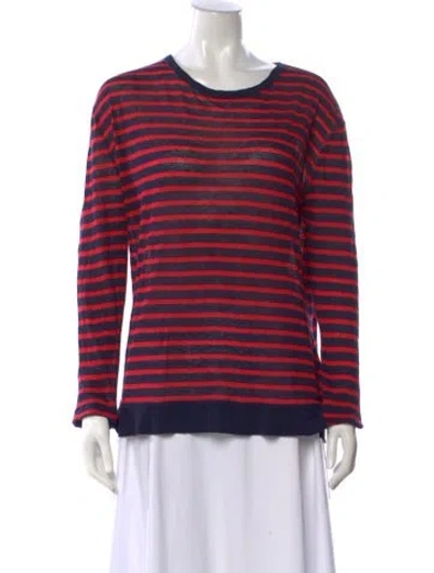 Pre-owned Alexander Wang Striped Crew Neck T-shirt In Multi