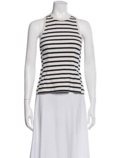 Pre-owned Alexander Wang Striped Crew Neck T-shirt In Neutral