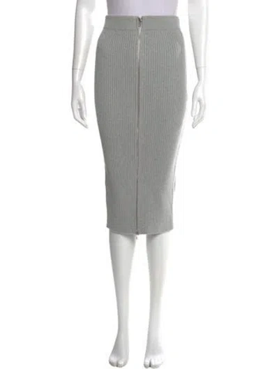 Pre-owned Alexander Wang T Striped Knee-length Skirt In Gray