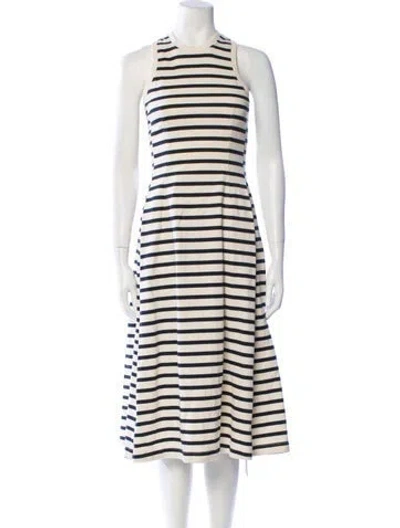 Pre-owned Alexander Wang Striped Midi Length Dress In Neutral