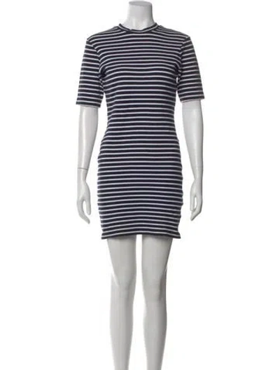 Pre-owned Alexander Wang Striped Mini Dress In Blue