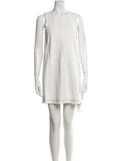 Pre-owned Alexander Wang Striped Mini Dress In Neutral